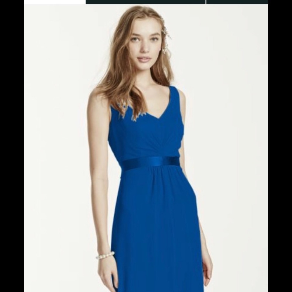 David’s bridal dress royal blue